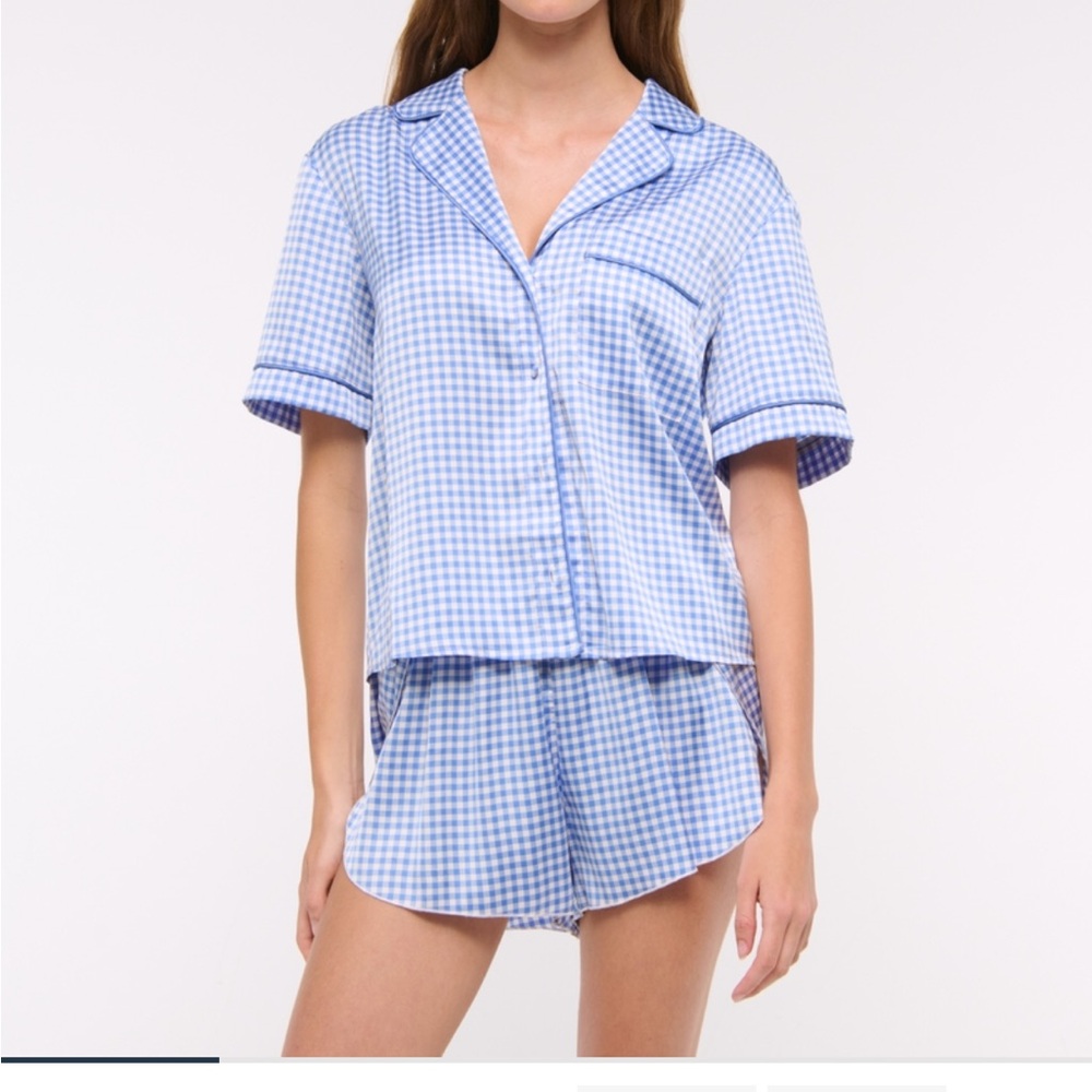 Blue and White Gingham pajamas - Picture 2 of 2